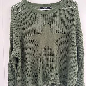 Jaded London green Star Knit Sweater
